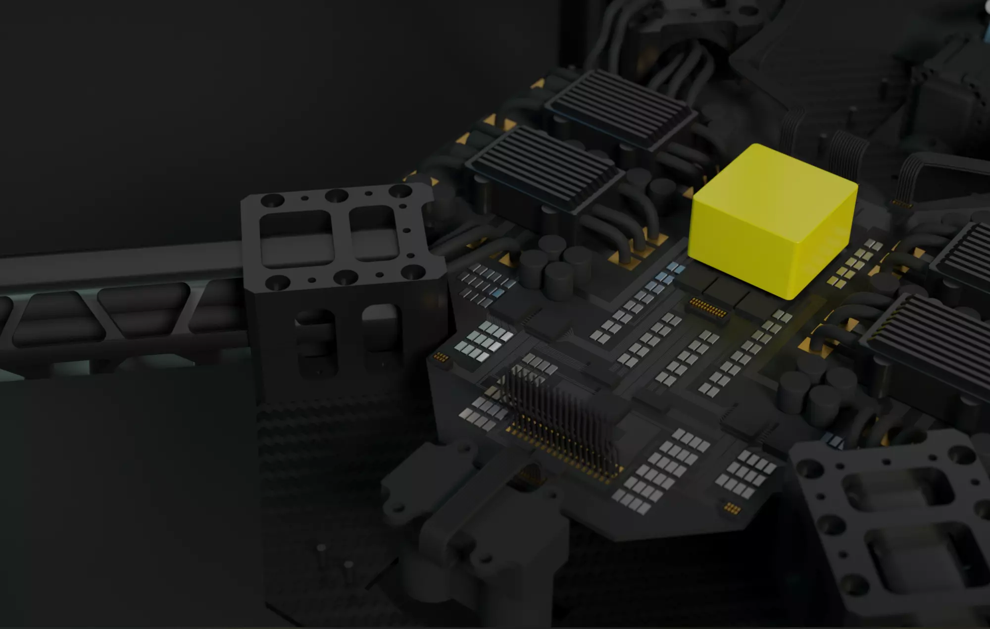 A drone Hunter's hardware contained with an on-board computer with artificial intelligence