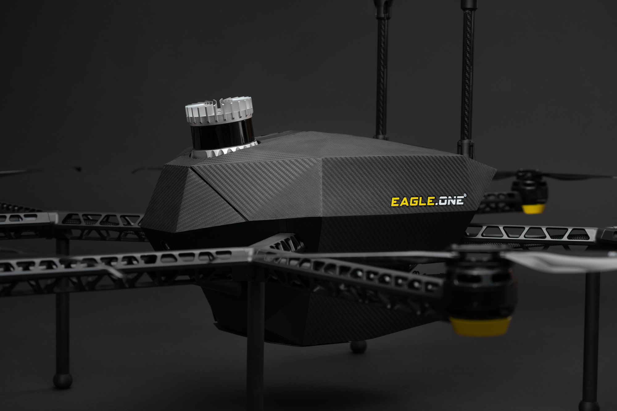 The face of EAGLE's carbon body with on-board sensors array