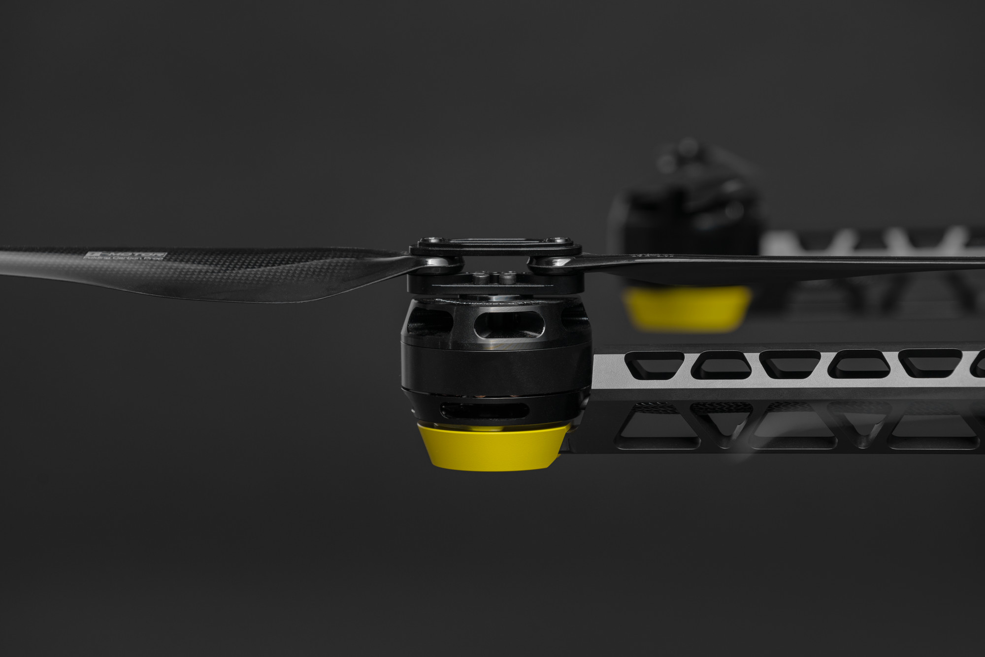 A drone hunter with eight propellers powered by eight motors